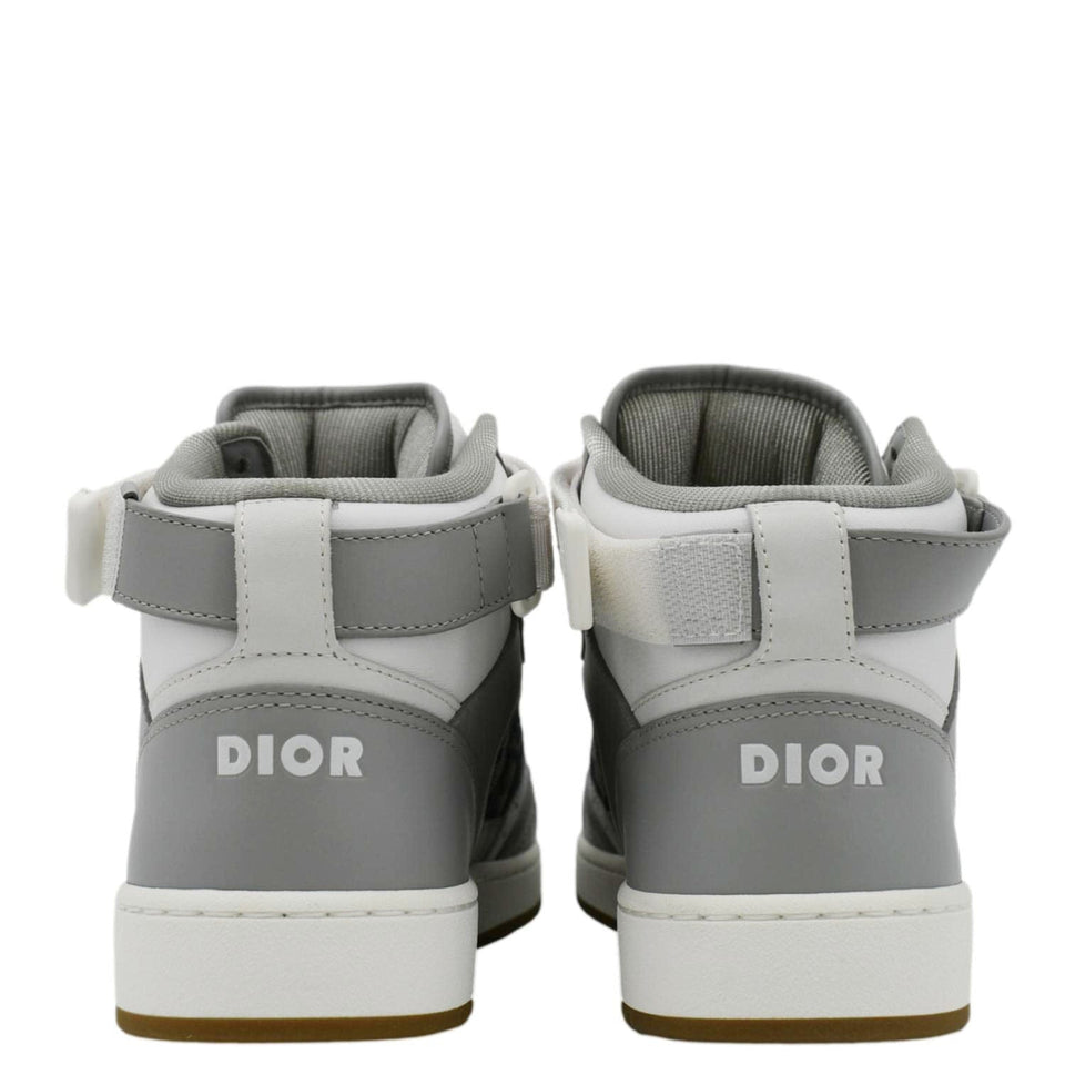 Christian Dior B27 Mid Top Oblique Galaxy Perforated Sneakers Grey