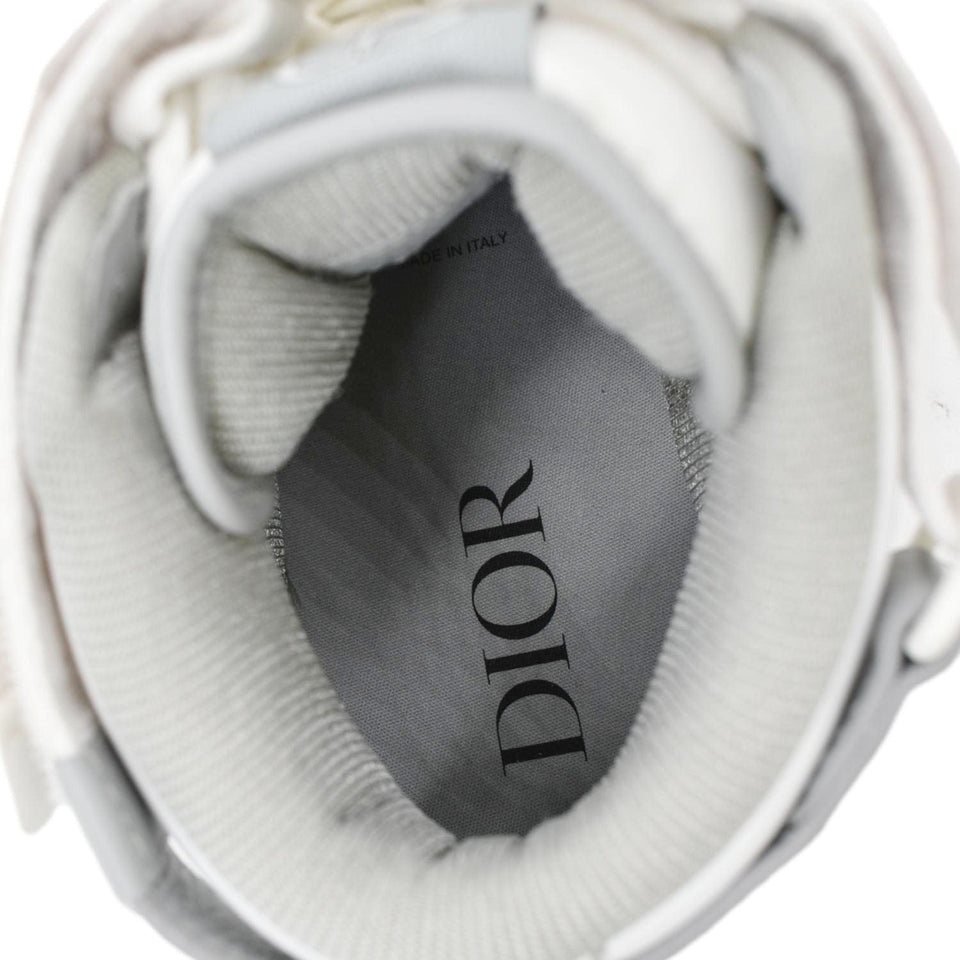 Christian Dior B27 Mid Top Oblique Galaxy Perforated Sneakers Grey