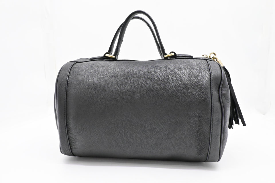 Gucci Soho Boston Bag in Black Leather