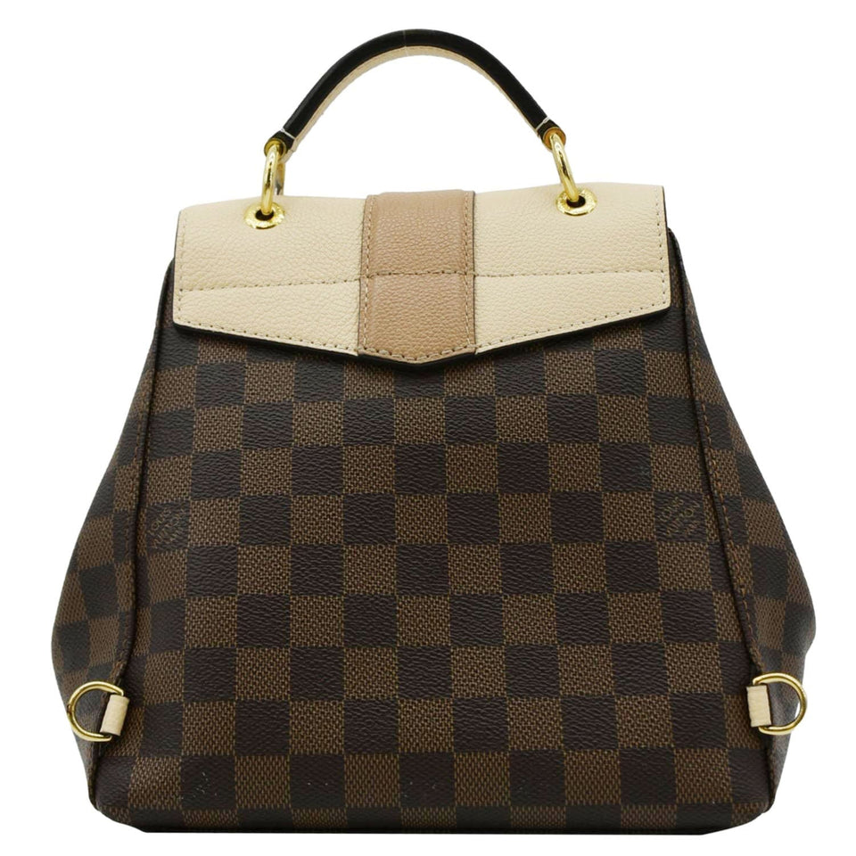 Louis Vuitton Clapton Damier Ebene Backpack Bag Creme Beige