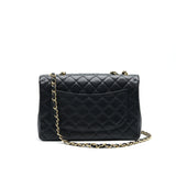 Chanel CLASSIC JUMBO SINGLE FLAP BAG BLACK CAVIER