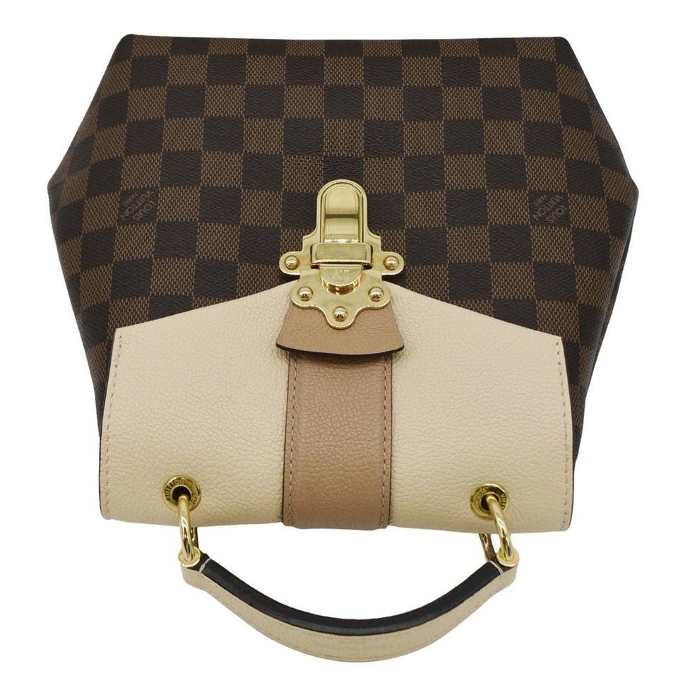 Louis Vuitton Clapton Damier Ebene Backpack Bag Creme Beige