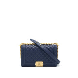 Chanel Boy Chanel Old Medium Caviar Navy with