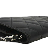 Chanel Cambon Ligne Wallet On Chain Quilted Leather Clutch Crossbody Bag Black
