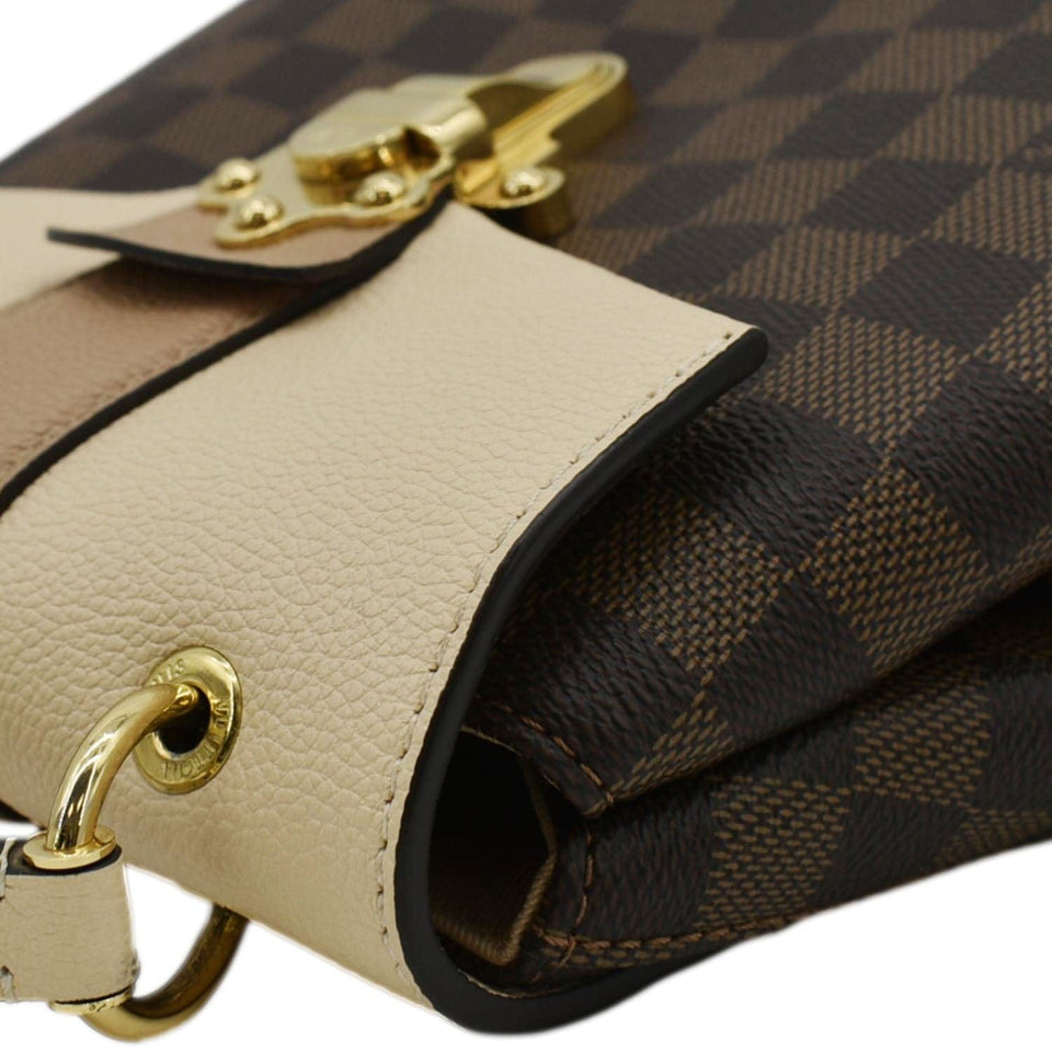 Louis Vuitton Clapton Damier Ebene Backpack Bag Creme Beige