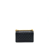 Chanel Small Boy Bag Caviar Black brushed  Year 2021 (microchip serial）