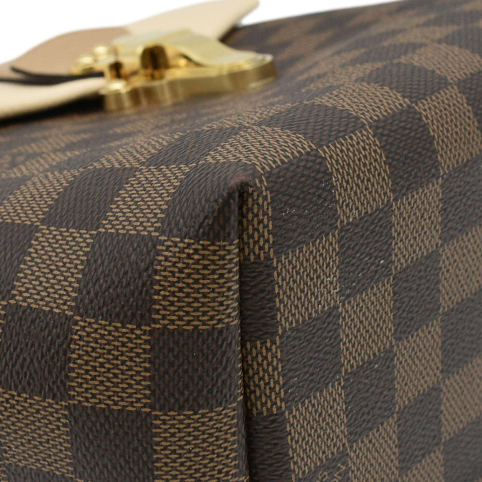 Louis Vuitton Clapton Damier Ebene Backpack Bag Creme Beige