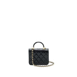 Chanel 21K Flap Coin Purse With Chain Black L
