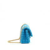 Chanel Tweed 2.55 Small Reissue Flap Bag Blue Brushed