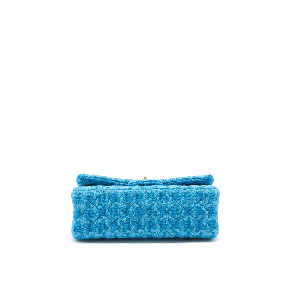 Chanel Tweed 2.55 Small Reissue Flap Bag Blue Brushed