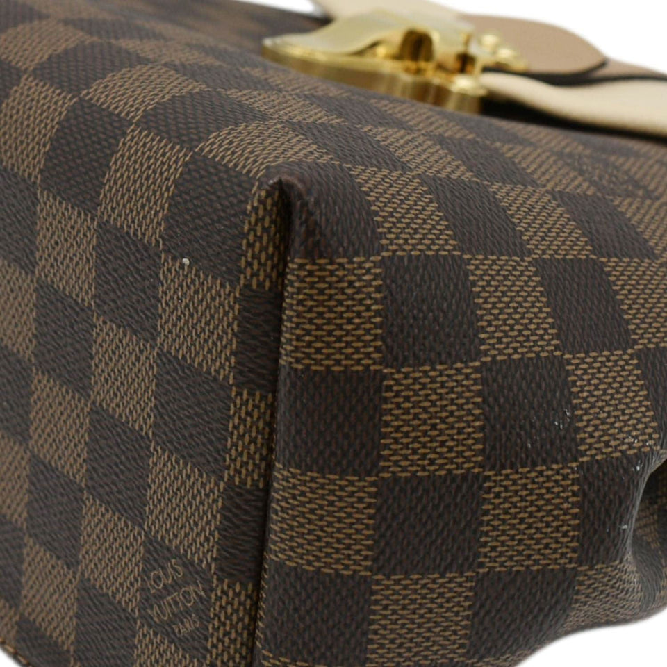 Louis Vuitton Clapton Damier Ebene Backpack Bag Creme Beige