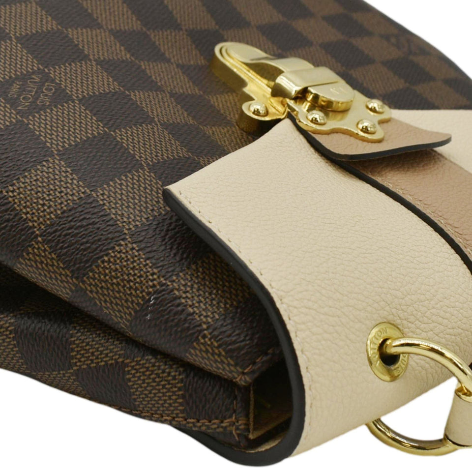 Louis Vuitton Clapton Damier Ebene Backpack Bag Creme Beige