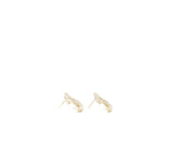 Chanel 22K Large CC Logo Earrings With Crystal Light Gold Tone