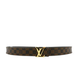 Louis Vuitton  LV Initiales Damier Ebene Belt Brown