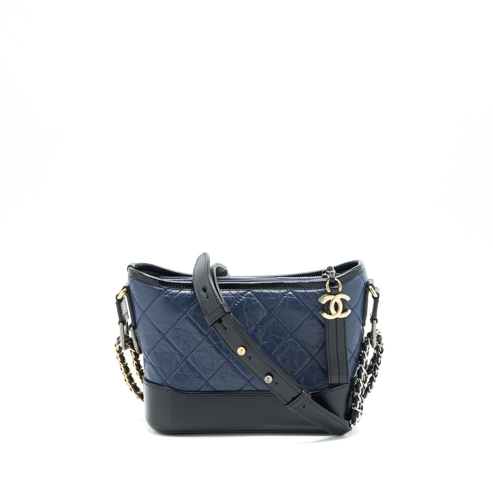 Chanel Small Gabrielle Hobo Bag Black/ Navy