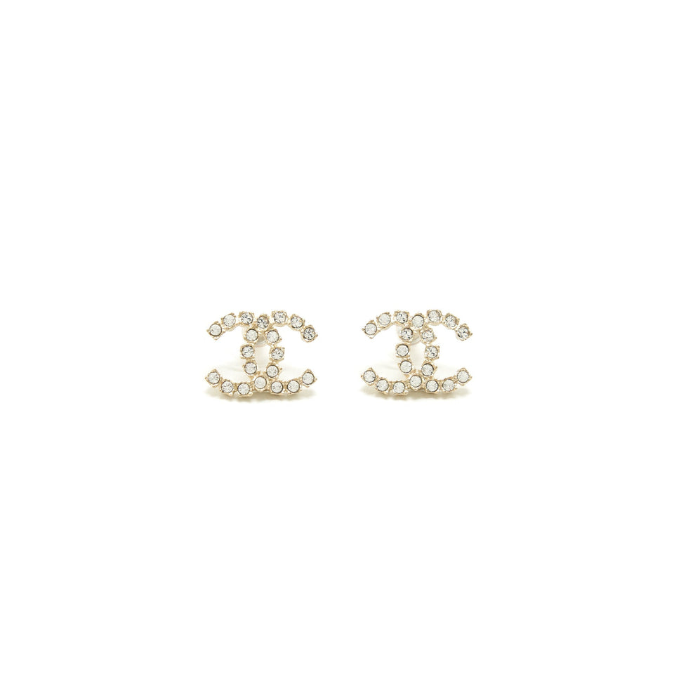 Chanel CC logo Crystal Earring L