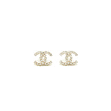 Chanel CC logo Crystal Earring L
