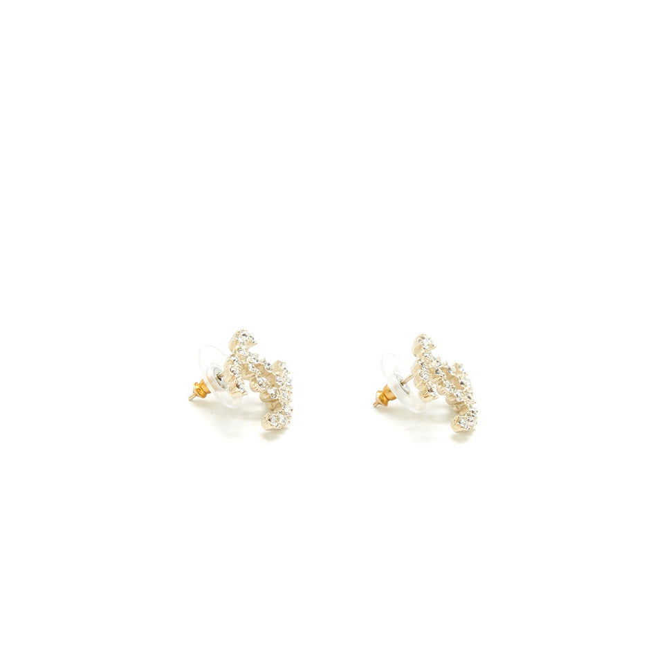 Chanel CC logo Crystal Earring L