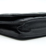 Chanel Caviar Wallet On Chain Black