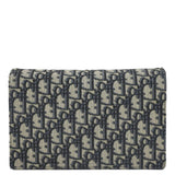 Christian Dior Saddle Oblique Jacquard Pouch Crossbody Bag Navy Blue