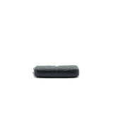 Chanel Double Zip Wallet on Chain Caviar Black L