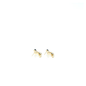 Chanel CC Logo Crystal Earrings L
