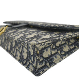 Christian Dior Saddle Oblique Jacquard Pouch Crossbody Bag Navy Blue