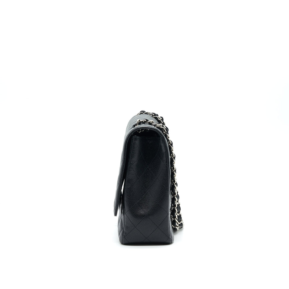 Chanel CAVIER CLASSIC MAXI SINGLE FLAP BAG BLACK