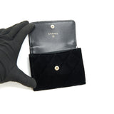 Chanel 21A velvet CC Crystal Logo  Holder