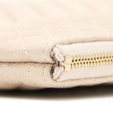 Chanel Clutch Chevron Caviar Beige