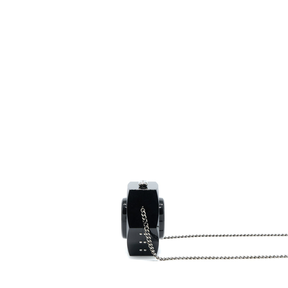 Chanel 18a CC Logo Evening Clutch Black