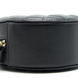 Chanel Round Clutch with Chain Black Brushed