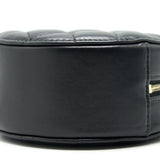 Chanel Round Clutch with Chain Black Brushed