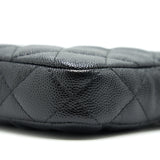 Chanel Double Zip Wallet on Chain Caviar Black L