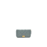 Chanel Caviar small Zip Wallet Grey