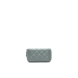 Chanel Caviar small Zip Wallet Grey