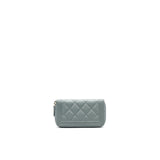 Chanel Caviar small Zip Wallet Grey