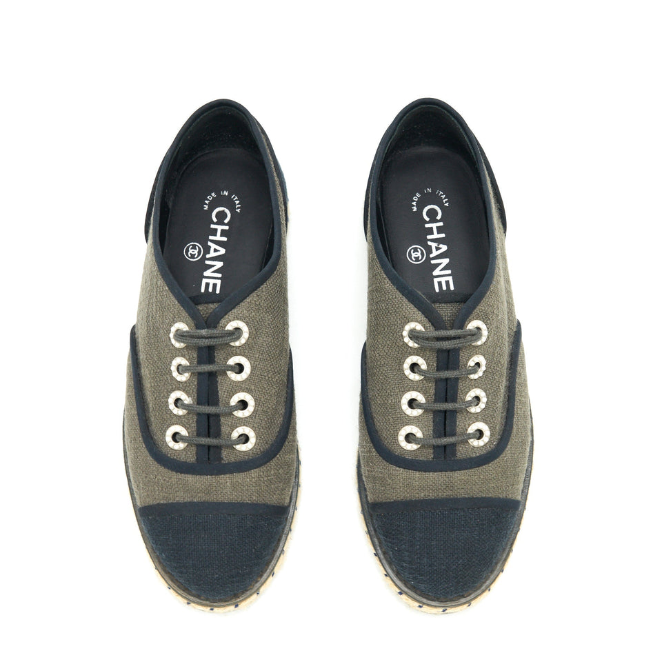 Chanel Size 36 Lace Up Shoes Fabric