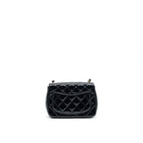 Chanel MINI SQUARE FLAP BAG QUILTED PATENT LEATHER BLACK