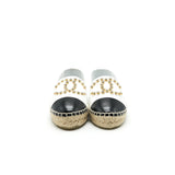 Chanel White & Black Espadrilles Size35