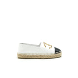 Chanel White & Black Espadrilles Size35