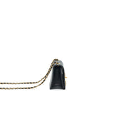 Chanel Small Flap Bag with Calfskin, Pearl , Resin Black