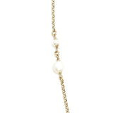 Chanel CC Logo And Pearl Necklace Light Gold Tone