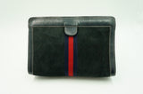 Gucci "Accessory Collection" Pouch in Navy Blue Suede Leather