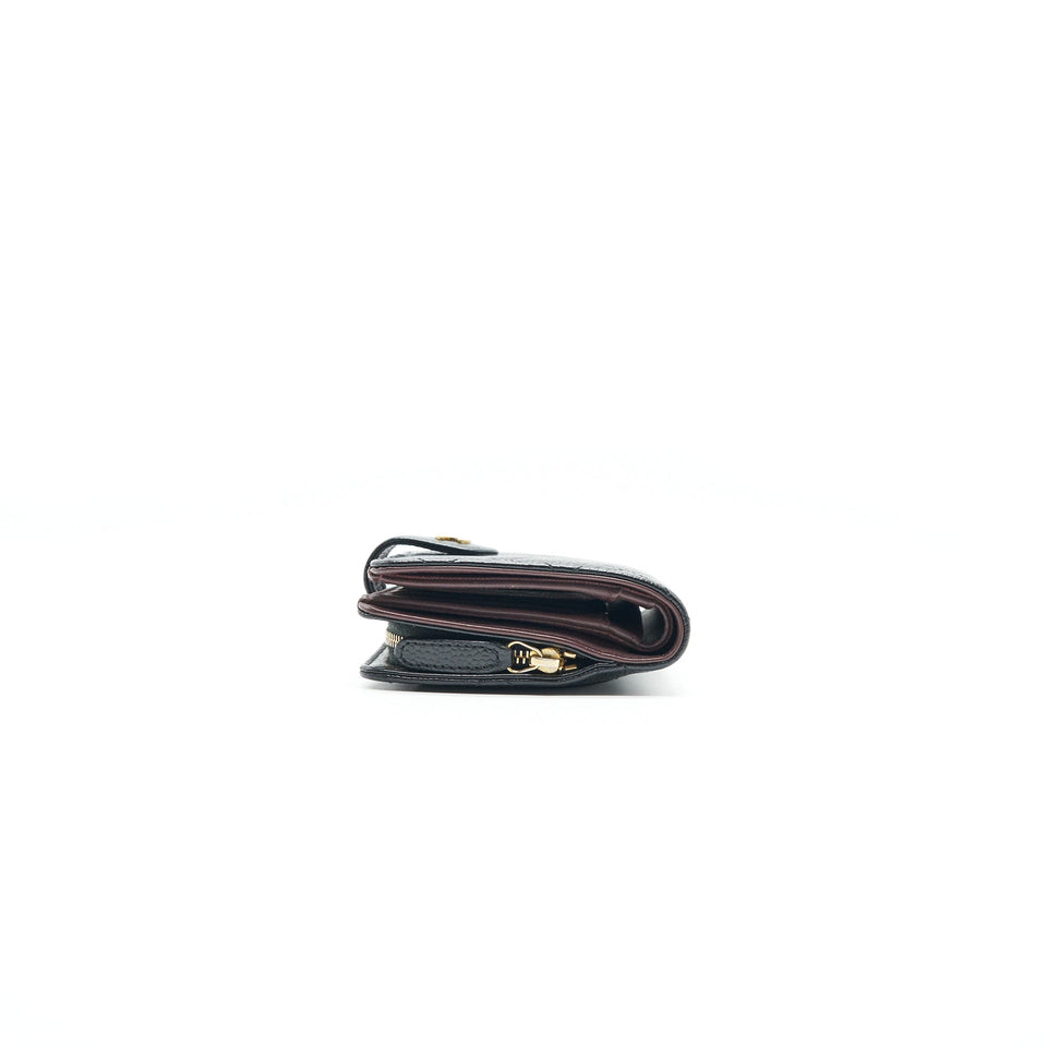 Chanel Quilted CC Bifold Caviar Wallet Black
