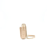 Chanel Quilted Chain Shoulder Bag/ Crossbody Bag beige L