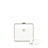 Chanel Quilted Clutch Lambskin White