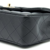 Chanel Mini Rectangular Flap Bag Black L LAMBSKIN