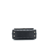 Chanel Small Coco Handle 24cm Caviar Black L Embossed Handle