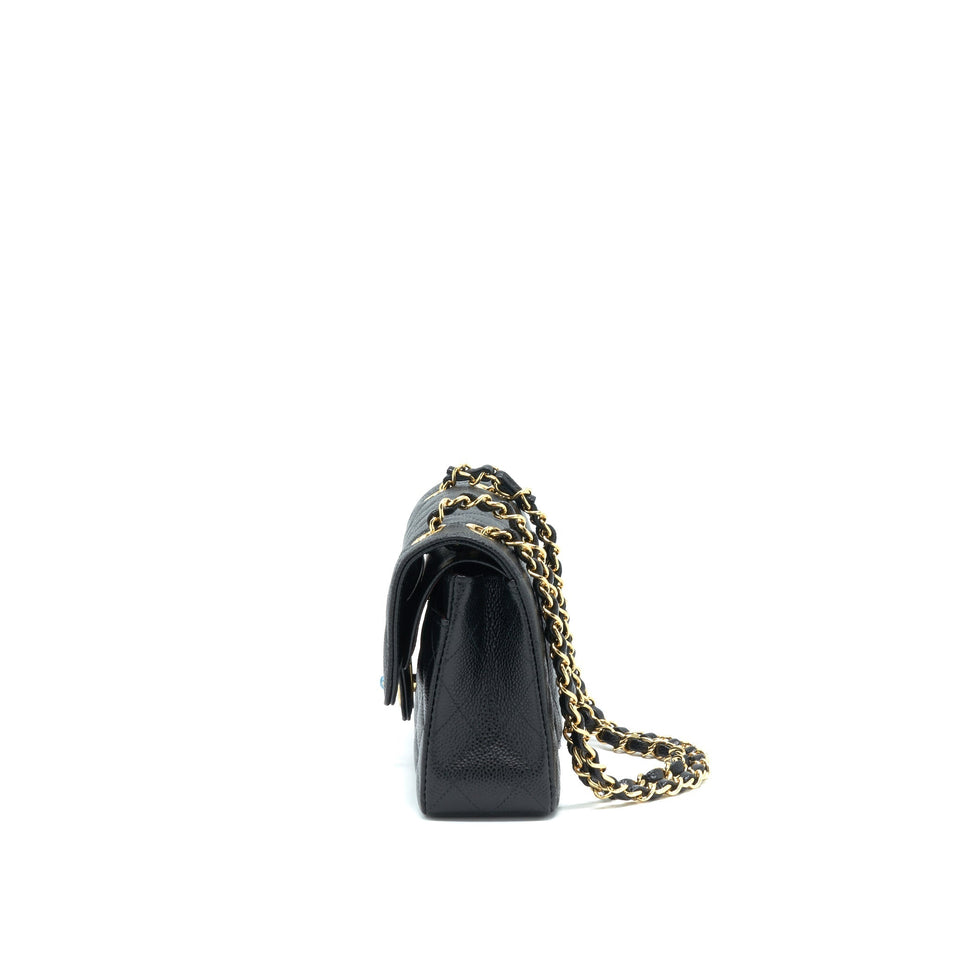 Chanel Small Classic Double Flap Caviar Black
